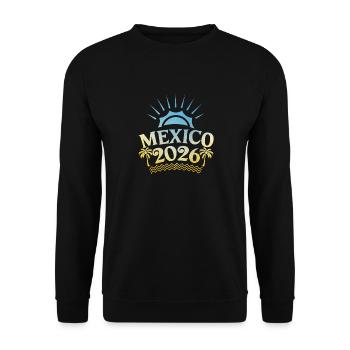 Mexiko 2026 Bunt - Unisex Pullover - Schwarz - Vorne - Alina (178cm) & Michal (187cm)