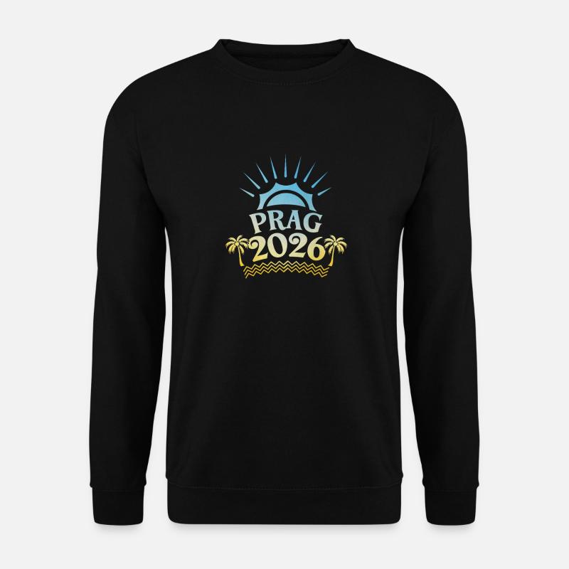 Prag 2026 Bunt - Unisex Pullover - Schwarz