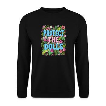 LGBTQ Pride Month - Protect the Dolls - Unisex Sweatshirt - black - Front - Alina (178cm) & Michal (187cm)