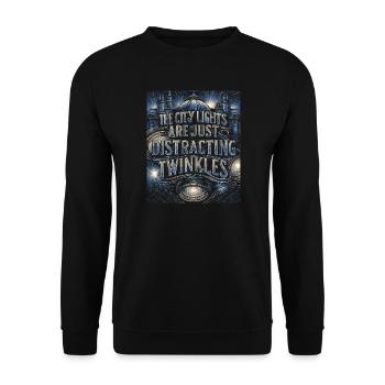 Celestial Constellation Astrology Gift - Unisex Sweatshirt - black - Front - Alina (178cm) & Michal (187cm)