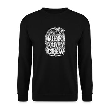 Mallorca Party Crew - Unisex Pullover - Schwarz - Vorne - Alina (178cm) & Michal (187cm)