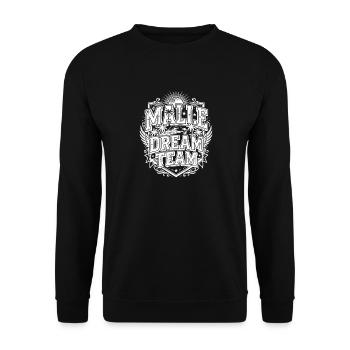 Malle Dream Team - Unisex Sweatshirt - black - Front - Alina (178cm) & Michal (187cm)