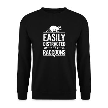 Paroles du raton laveur, drôle de cadeau de raton laveur - Sweat-shirt Unisexe - noir - Devant - Alina (178cm) & Michal (187cm)