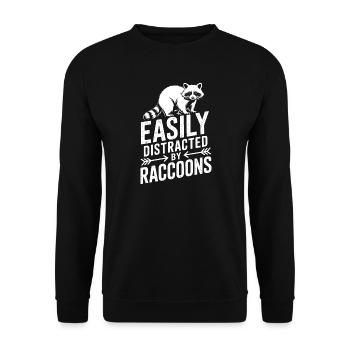 Paroles du raton laveur, drôle de cadeau de raton laveur - Sweat-shirt Unisexe - noir - Devant - Alina (178cm) & Michal (187cm)