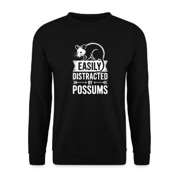 Dictons de l’opossum, opossums, drôle de cadeau drôle d’opossum - Sweat-shirt Unisexe - noir - Devant - Alina (178cm) & Michal (187cm)