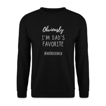 Dad's Favorite Child Tee - Unisex Sweatshirt - black - Front - Alina (178cm) & Michal (187cm)