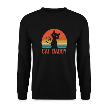 Chemise Papa Chat - Sweat-shirt Unisexe - noir - Devant - Alina (178cm) & Michal (187cm)
