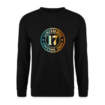 17th Birthday - Unisex Sweatshirt - black - Front - Alina (178cm) & Michal (187cm)
