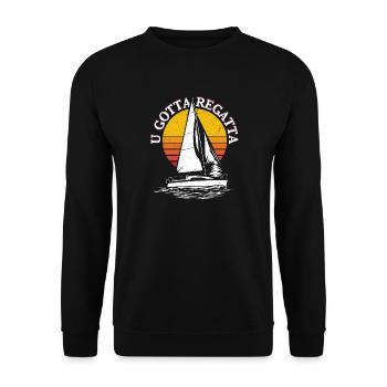 Capitaine de voile de la Régate U Gotta - Sweat-shirt Unisexe - noir - Devant - Alina (178cm) & Michal (187cm)