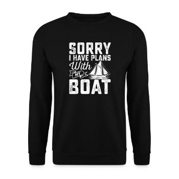 Désolé, j’ai des plans avec mon Boat Sailor Sail Capai - Sweat-shirt Unisexe - noir - Devant - Alina (178cm) & Michal (187cm)