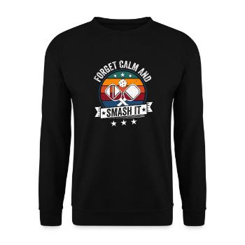 Forged Calm and Smash It Retro - Unisex Pullover - Schwarz - Vorne - Alina (178cm) & Michal (187cm)