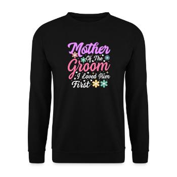 Mother of the groom: First Love - Unisex Sweatshirt - black - Front - Alina (178cm) & Michal (187cm)