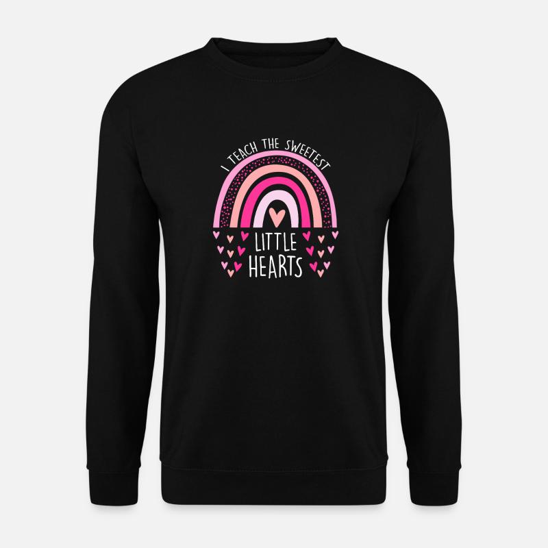 Arc arc-en-ciel des Petits Cœurs - Sweat-shirt Unisexe - noir