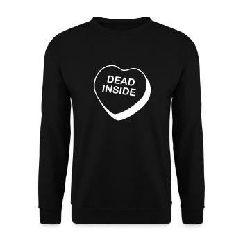 Dead Inside Heart Design - Sweat-shirt Unisexe - noir - Devant - Alina (178cm) & Michal (187cm)