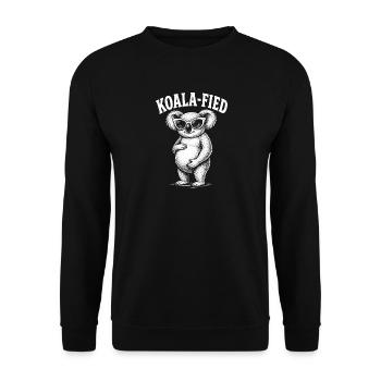 Pregnant Koala Mother – Cute Koala Pregnancy - Unisex Sweatshirt - black - Front - Alina (178cm) & Michal (187cm)