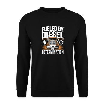 Conducteur professionnel Camion Camion Diesel - Sweat-shirt Unisexe - noir - Devant - Alina (178cm) & Michal (187cm)