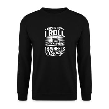 Conduisant cadeau de camion drôle - Sweat-shirt Unisexe - noir - Devant - Alina (178cm) & Michal (187cm)