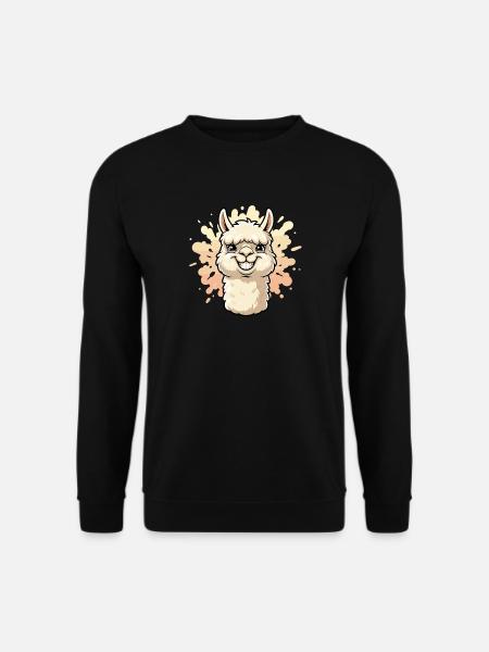 Alpaca Smile Paint Splash - Unisex Sweatshirt - black
