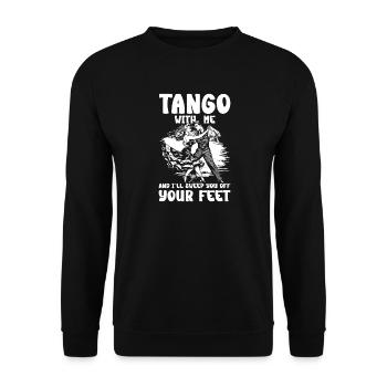 Tango Mit Mir Und Ich Feg Dich Von Deinen Füßen - Unisex Pullover - Schwarz - Vorne - Alina (178cm) & Michal (187cm)