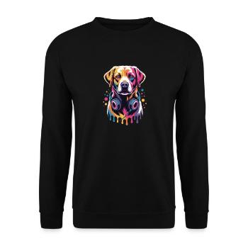 Labrador avec casque - Sweat-shirt Unisexe - noir - Devant - Alina (178cm) & Michal (187cm)