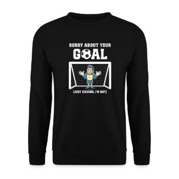 Gardien de but de foot drôle - Sweat-shirt Unisexe - noir - Devant - Alina (178cm) & Michal (187cm)