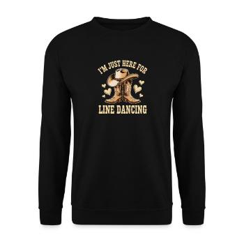 Line Dancer Line Dance Line Dancing Gift - Unisex Sweatshirt - black - Front - Alina (178cm) & Michal (187cm)