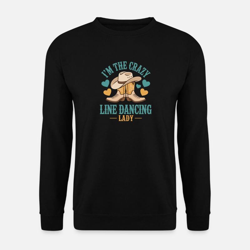 Line Dance Line Dancing Gift - Unisex Sweatshirt - black