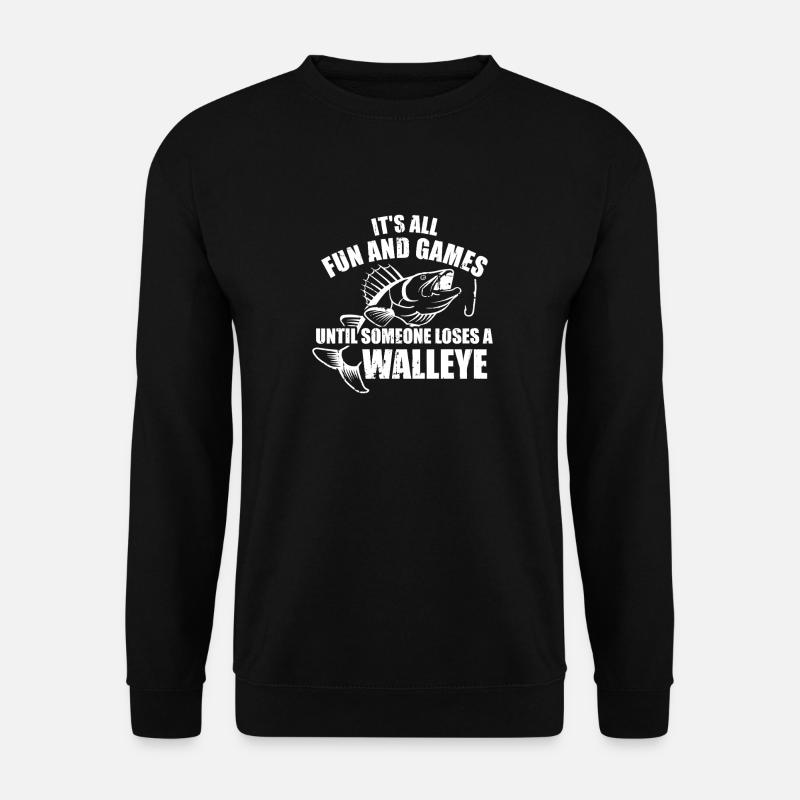 Walleye Fishing Joke Tee - Unisex Sweatshirt - black