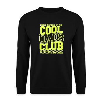 Cadeau de papa pour la fête des pères - Club des papas cool - Sweat-shirt Unisexe - noir - Devant - Alina (178cm) & Michal (187cm)