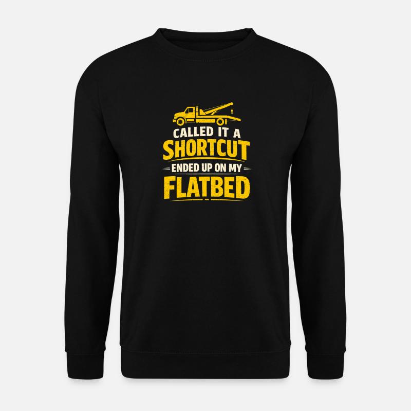 Abkürzung zur Pritsche | Abschleppwagen - Unisex Pullover - Schwarz