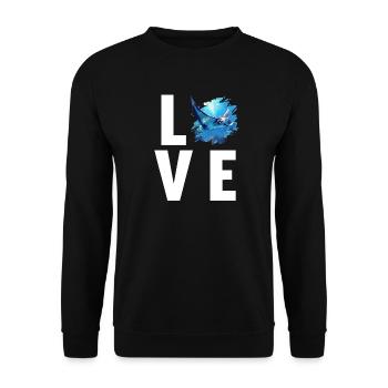 Raies Manta Raies - Sweat-shirt Unisexe - noir - Devant - Alina (178cm) & Michal (187cm)