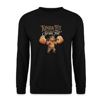 Un peu en forme, un peu gros capybara en haltérophilie - Sweat-shirt Unisexe - noir - Devant - Alina (178cm) & Michal (187cm)