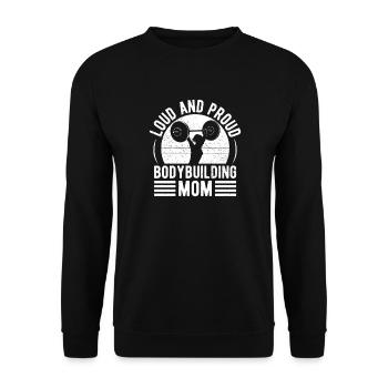 Powerlifting Bodybuilder Mom Gym - Unisex Sweatshirt - black - Front - Alina (178cm) & Michal (187cm)