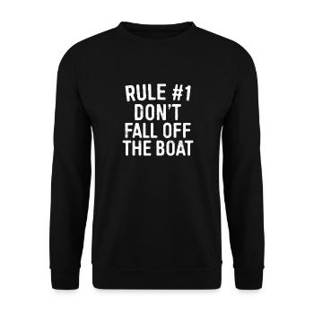Règle 1 : ne tombez pas du bateau - Sweat-shirt Unisexe - noir - Devant - Alina (178cm) & Michal (187cm)