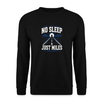 Chauffeur de camion - Pas de sommeil, juste des kilomètres - Sweat-shirt Unisexe - noir - Devant - Alina (178cm) & Michal (187cm)
