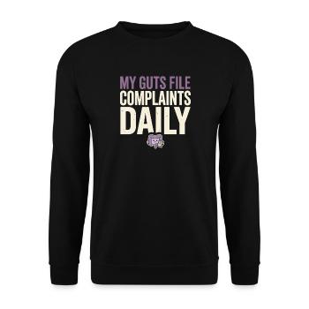 Crohn's disease, Crohn's disease, Ibd-krieger - Unisex Sweatshirt - black - Front - Alina (178cm) & Michal (187cm)