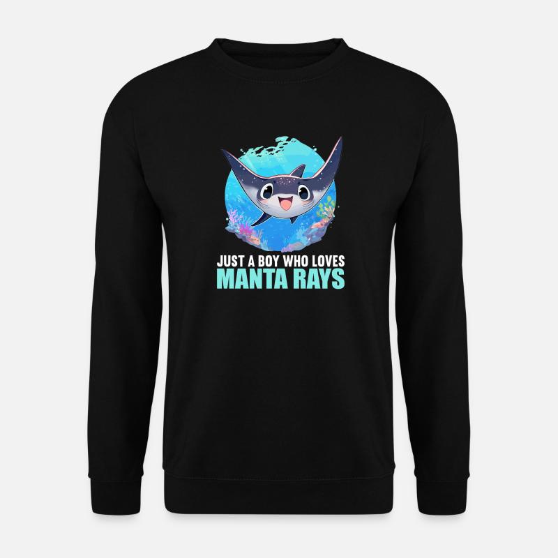 Rochen Mantarochen - Unisex Pullover - Schwarz