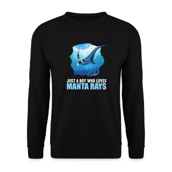 Raies Manta Raies - Sweat-shirt Unisexe - noir - Devant - Alina (178cm) & Michal (187cm)