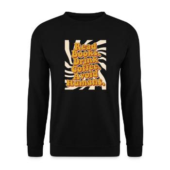 Livres de café pour rats de bibliothèque introvertis - Sweat-shirt Unisexe - noir - Devant - Alina (178cm) & Michal (187cm)