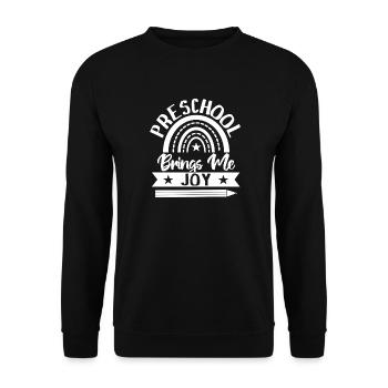 Preschool Teacher Brings Me Joy Daycare Teacher - Unisex Sweatshirt - black - Front - Alina (178cm) & Michal (187cm)
