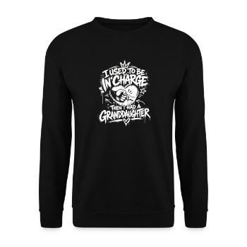 War Früher Chef Jetzt Großmutter - Unisex Sweatshirt - black - Front - Alina (178cm) & Michal (187cm)