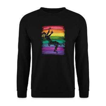 Boulderer Boulder Bouldern - Unisex Pullover - Schwarz - Vorne - Alina (178cm) & Michal (187cm)
