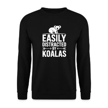 Koala Sayings Koalas Funny Koala Gift - Unisex Sweatshirt - black - Front - Alina (178cm) & Michal (187cm)
