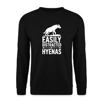 Paroles de la hyène Cadeau drôle de hyène - Sweat-shirt Unisexe - noir - Devant - Alina (178cm) & Michal (187cm)