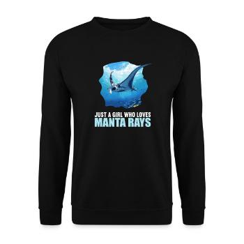 Raies Manta Raies - Sweat-shirt Unisexe - noir - Devant - Alina (178cm) & Michal (187cm)