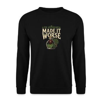 Black Death, Plague Doctor, Plague Story, - Unisex Sweatshirt - black - Front - Alina (178cm) & Michal (187cm)