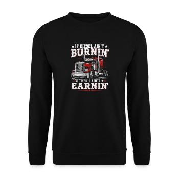 Chauffeur de camion Camion Camion Camion Diesel - Sweat-shirt Unisexe - noir - Devant - Alina (178cm) & Michal (187cm)