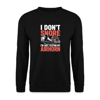 Chauffeur professionnel Chauffeur de camion Transport diesel - Sweat-shirt Unisexe - noir - Devant - Alina (178cm) & Michal (187cm)