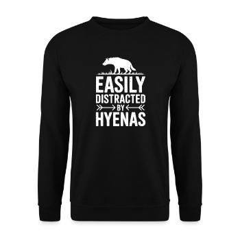 Paroles de la hyène Cadeau drôle de hyène - Sweat-shirt Unisexe - noir - Devant - Alina (178cm) & Michal (187cm)
