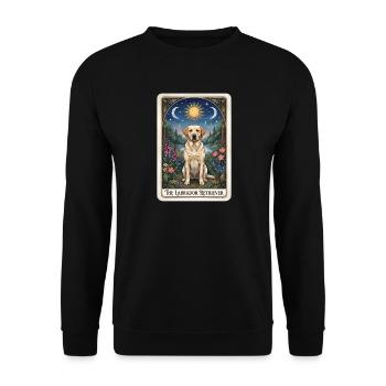 Labrador Retriever in the Moonlit Night Garden - Unisex Sweatshirt - black - Front - Alina (178cm) & Michal (187cm)